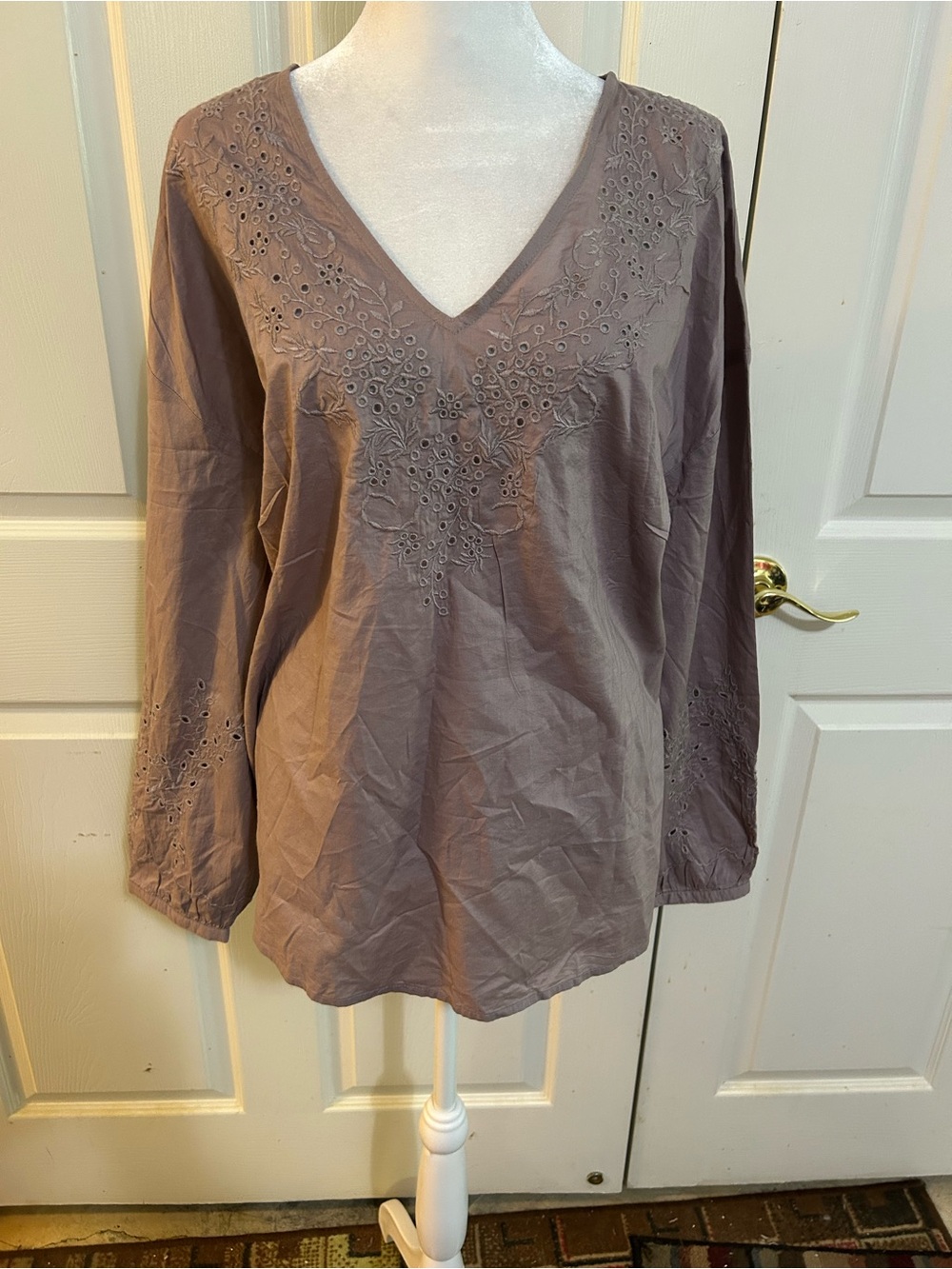 Spense lilac embroidered tunic, Large